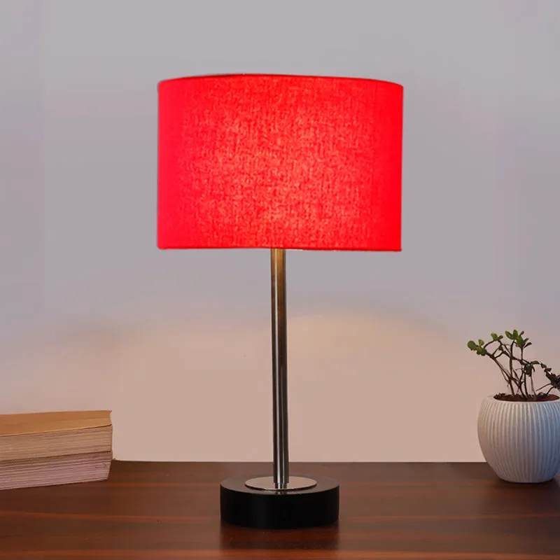 Cotin I Rodin Wooden Table Lamp - Red,Silver,Black media 2