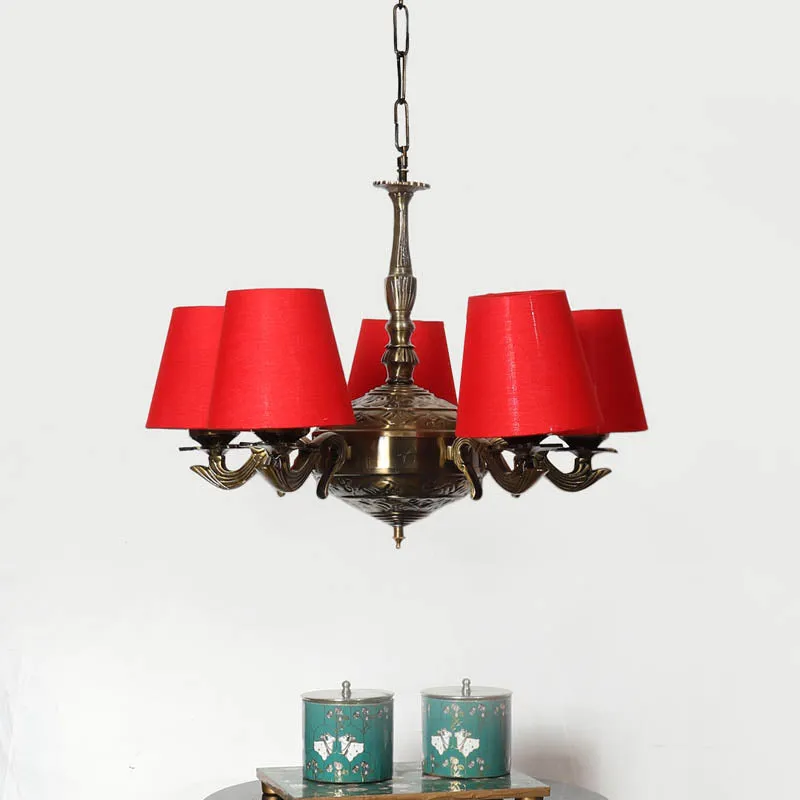 Diolo Conical Golden Antique Ceiling Lamp media 3