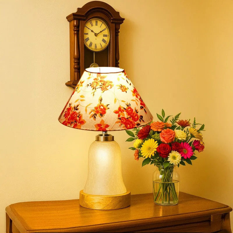 Zoravelle Fleur Cone Wooden Table Lamp - Multicolor media 1