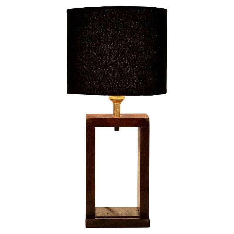 Blace Recto Fabric Table Lamp - Black,Brown media 4