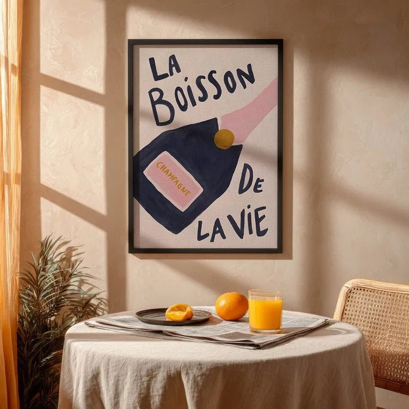 La Boisson Archival Canvas Wall Art - Black media 4