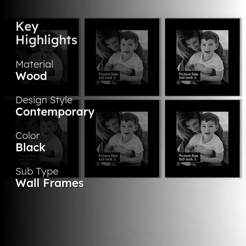 Willow Charm Photo Frame (Black) - Set Of Six media 2