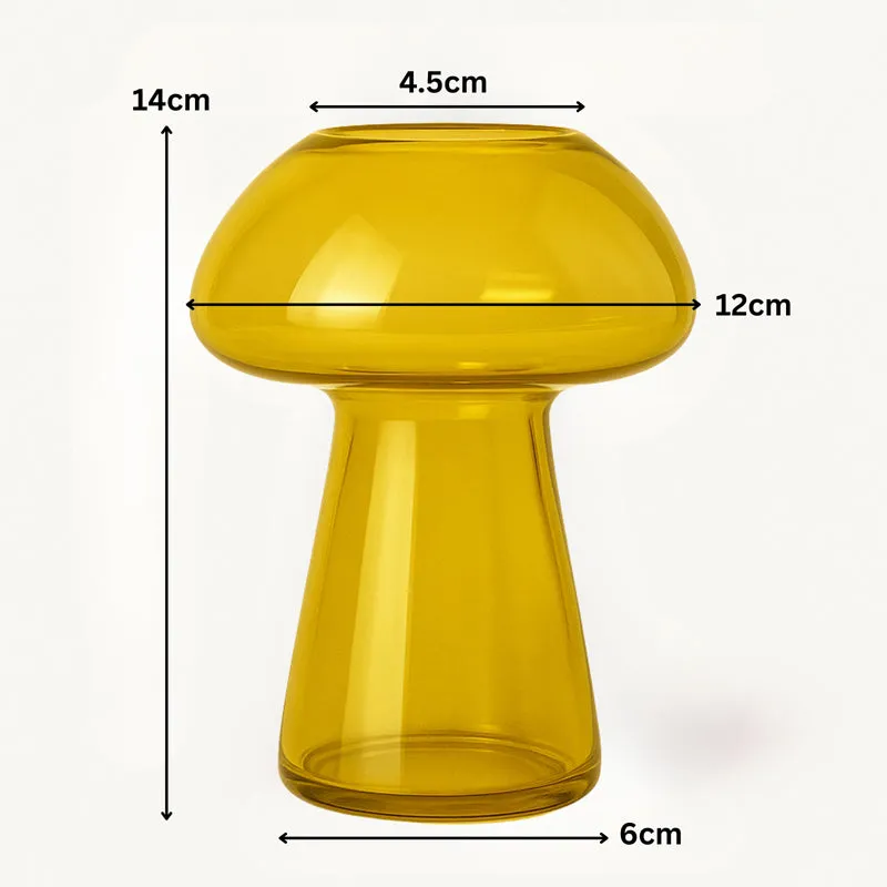 Shrooms Glass Vase - Yellow media 7