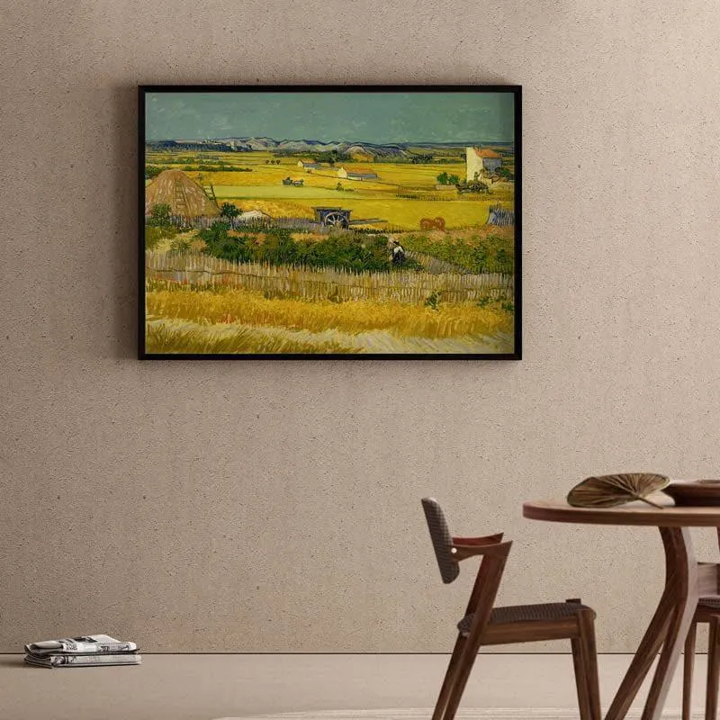 The Harvest By Vincent Van Gogh - Black Frame media 1