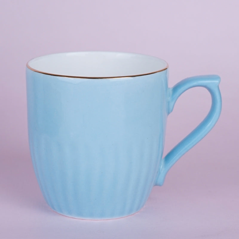 Glimo Porcelain Tea Cup (200 mL Each)/Blue)-  Set of Six media 5