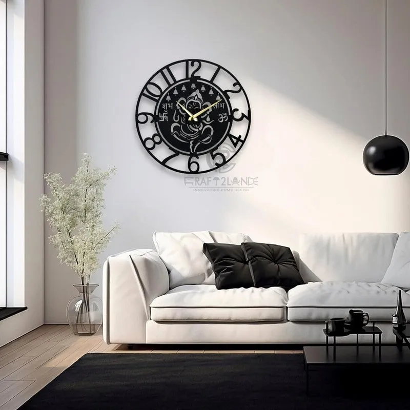 Silver Silent Wall Clock - Black media 4