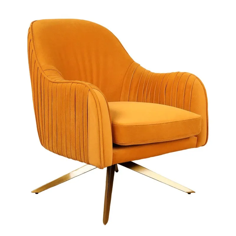 Vyntra Neem Wood Accent Chair - Yellow media 3