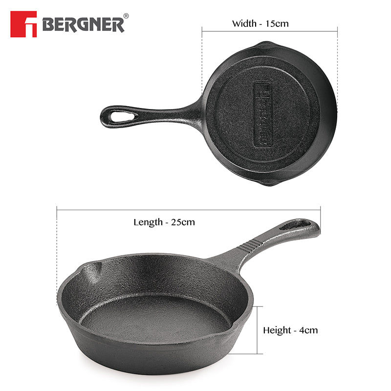 Bergner Arden Induction Safe Cast Iron Frying Pan - 15 cm media 9