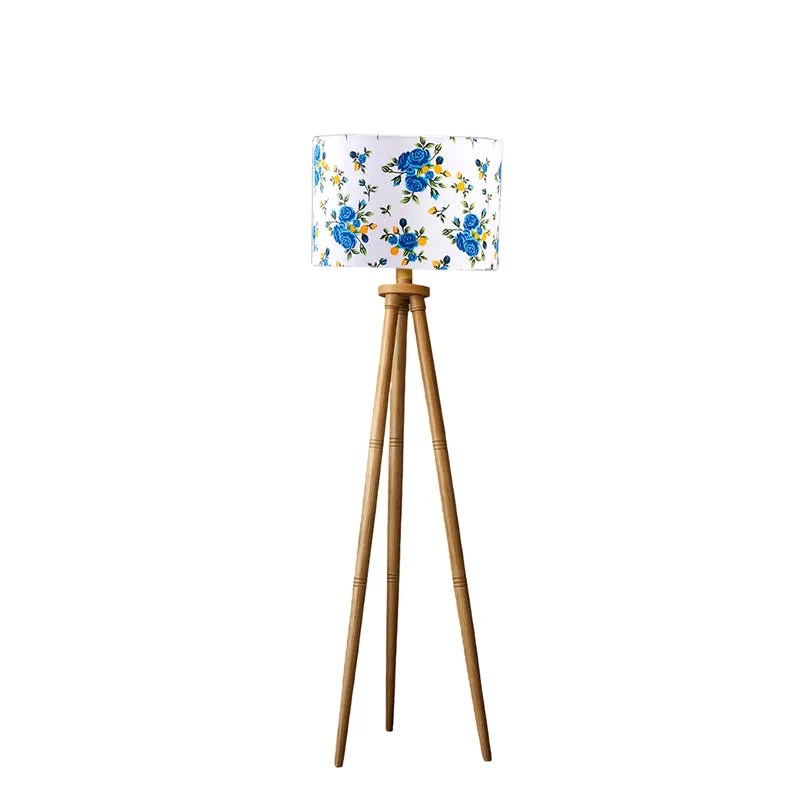 Fleur Tripod Wooden Floor Lamp - White media 4