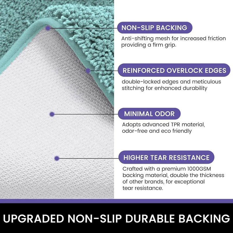 Nuo Luxe Micro Fiber Runner Rug - Aqua media 5