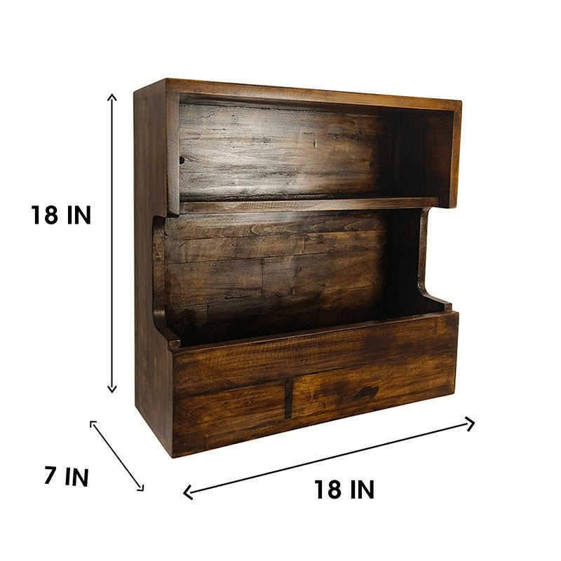 Elmedge Wooden Wall Shelf Organiser media 8