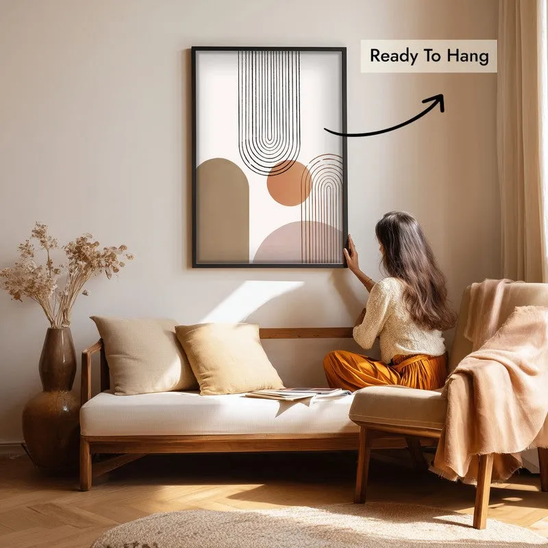 Balanced Arches Canvas Wall Painting With Black Frame media 7
