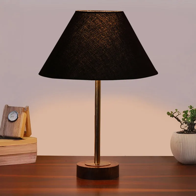 Cotin II Rodin Wooden Table Lamp - Black,Gold,Brown media 2