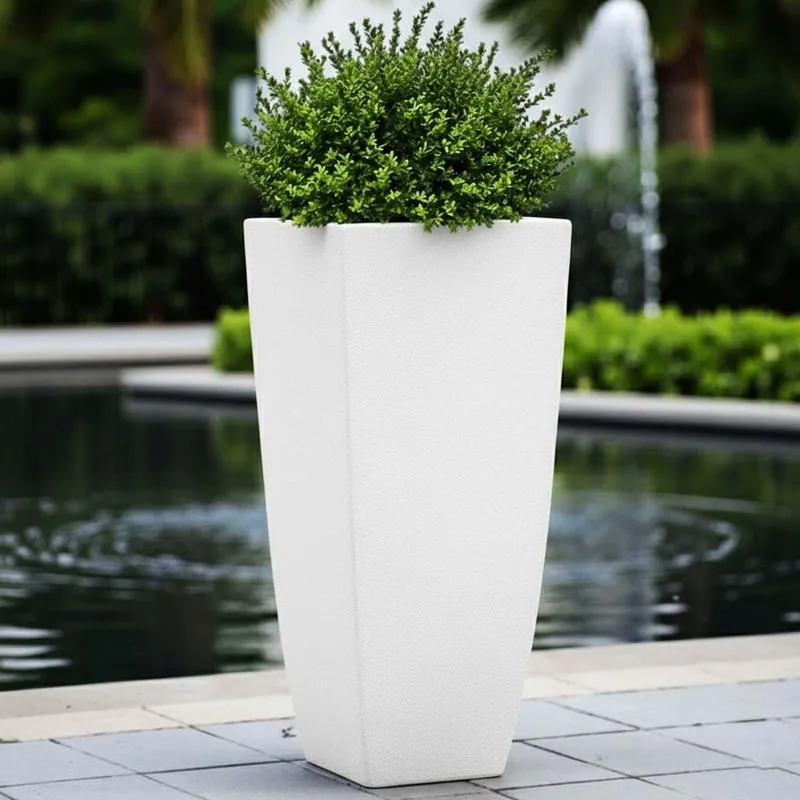 Obsidian Bloom Planter - White media 3