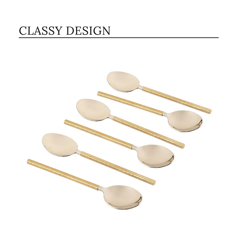 Stirling Spoon Set (Silver & White) - Set Of Six media 4