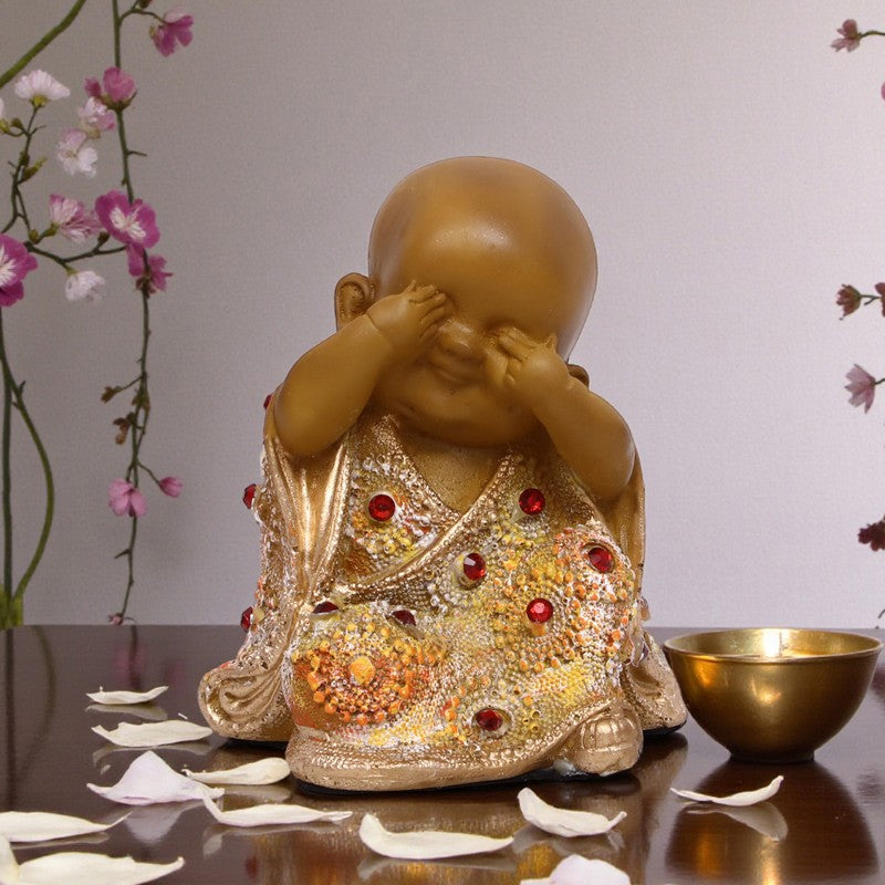 Harmony Laughing Buddha Showpiece - Brown