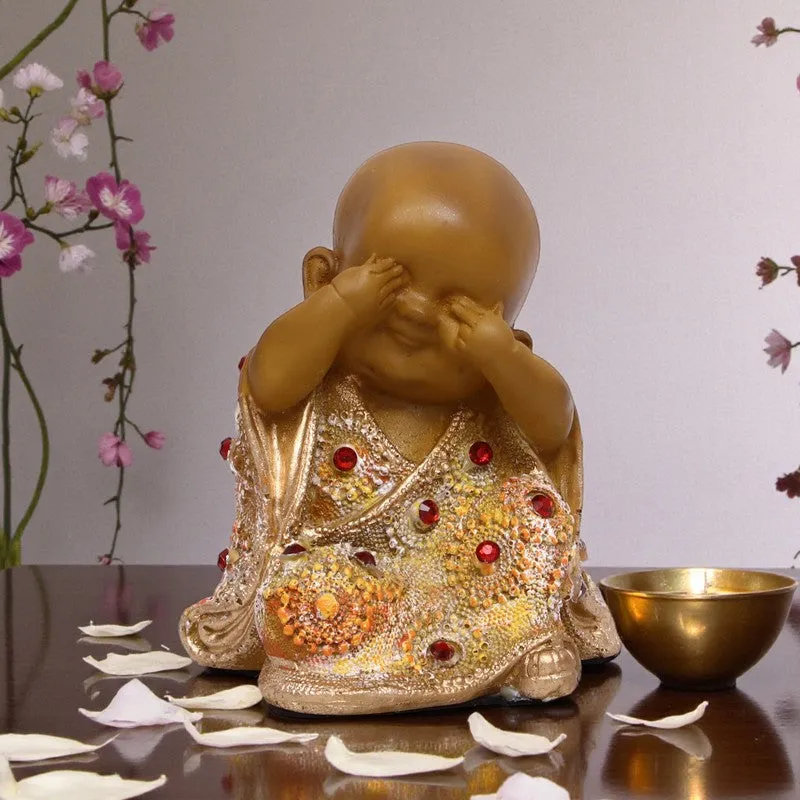 Harmony Laughing Buddha Showpiece - Brown media 1