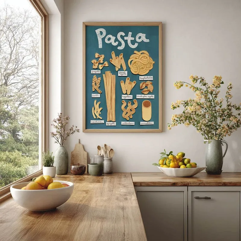 Sades Of Pasta Archival Canvas Wall Art - Brown media 6
