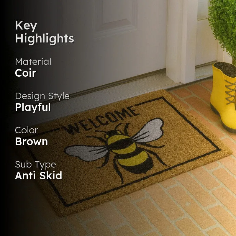Honey Crest Coir Door Mats - Brown media 2