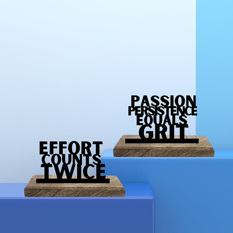 Passion & Grit Showpiece - Set Of Two
