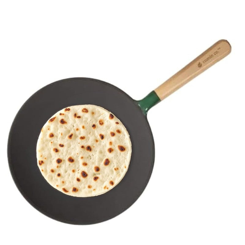 Cumin Co Enamel Cast Iron Roti Tawa - Green media 6
