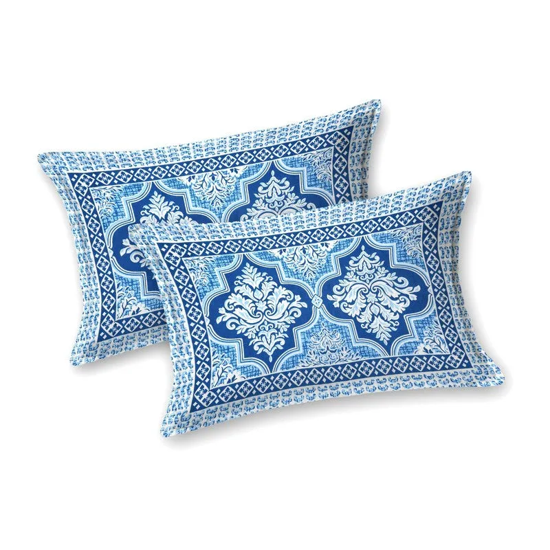 Craftva Cotton Bedsheet (Blue) - 240 TC media 4