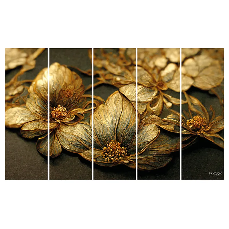 Auric Fiora III Canvas Wall Art - Set Of Five media 4