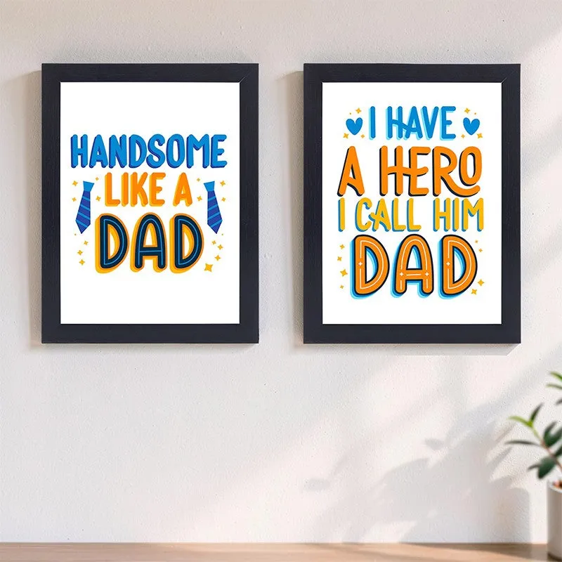 Handsome Dad Wall Art - Set Of Two media 1