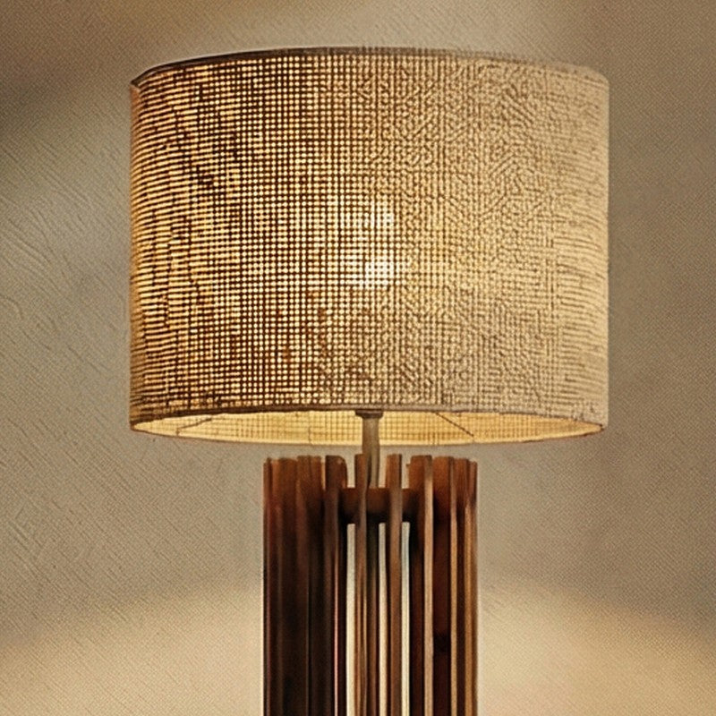 SoftAura Wooden Floor Lamp - Brown media 5