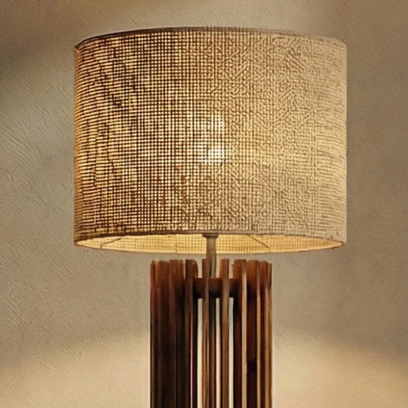SoftAura Wooden Floor Lamp - Brown media 5
