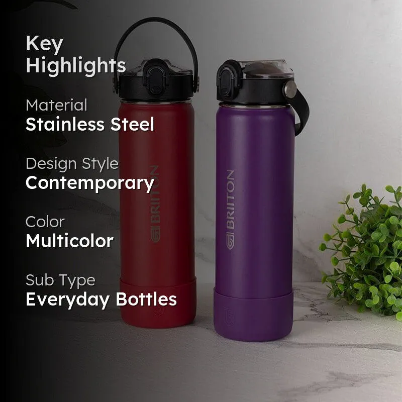 Sip Master Water Bottle (Red & Purple, 750 mL Each) - Set Of Two media 2