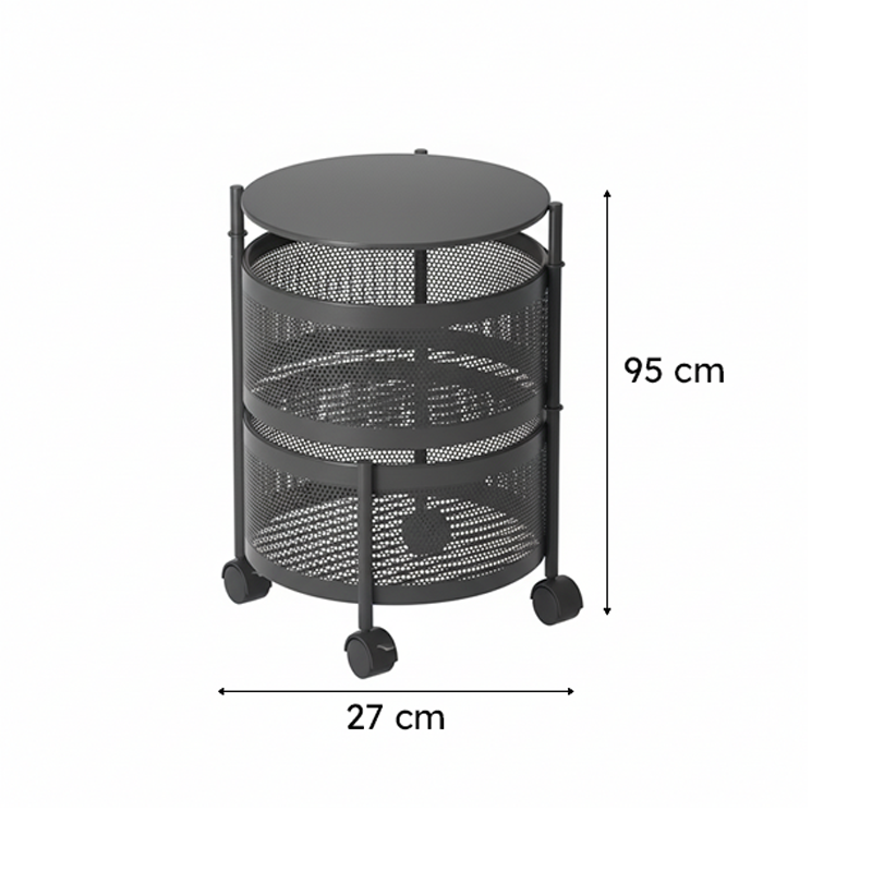 Meso Two Tier Storage Rack With Wheels media 7