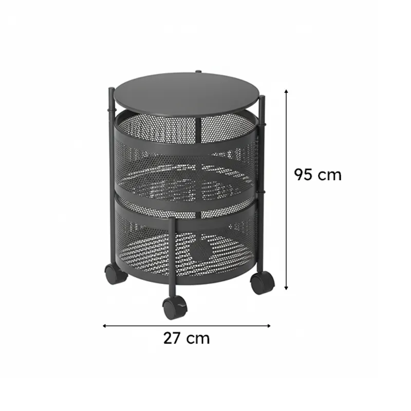 Meso Two Tier Storage Rack With Wheels media 7