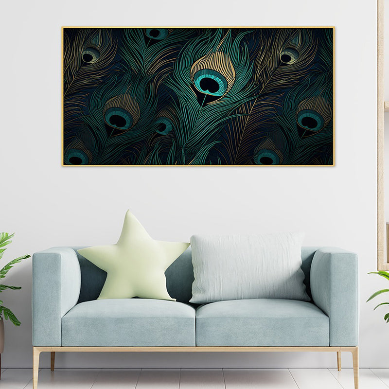 Feathers Of Mayura Canvas Wall Painting