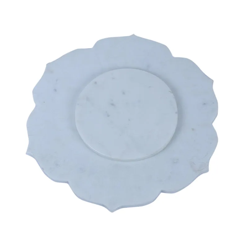 Stonova (Marble,Brass) Marble Serving Platter media 5