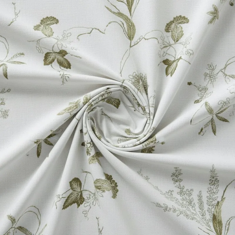 Sunpetal Floral Cotton Bedsheet (Green) - 180 TC media 5
