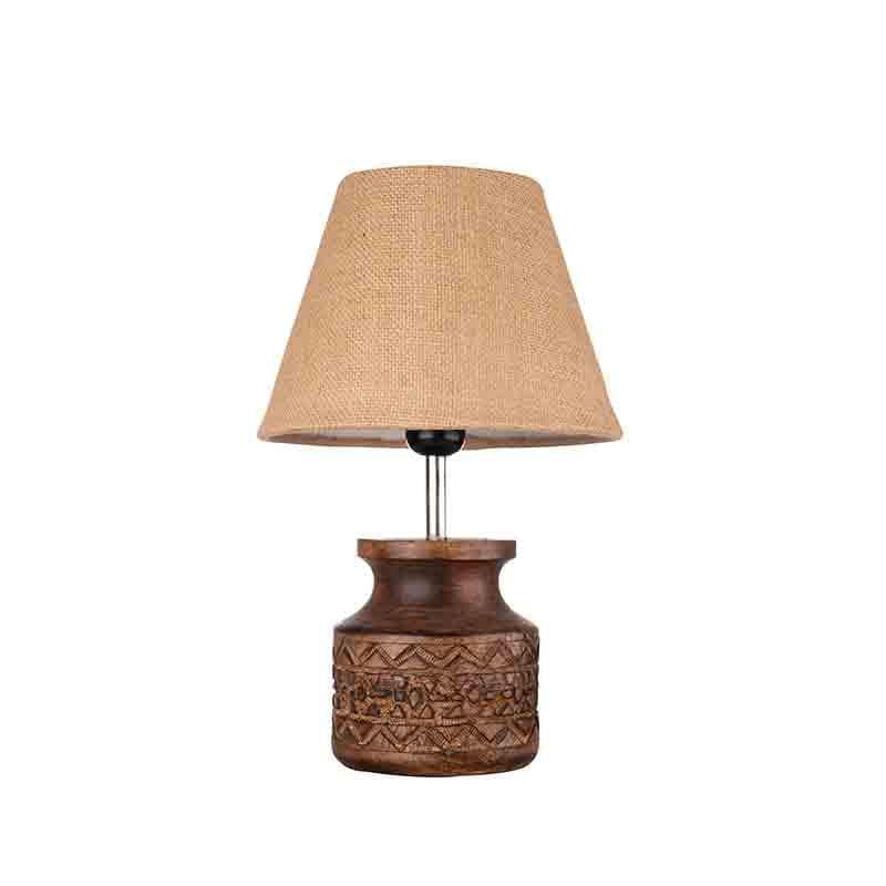 Beigeness Fabric Table Lamp - Beige,Brown media 4