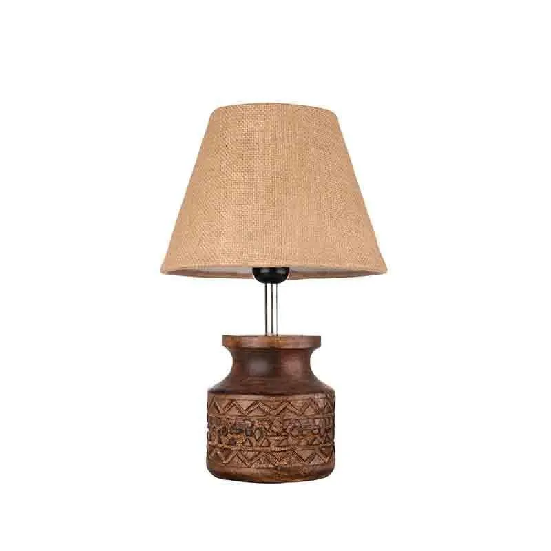 Beigeness Fabric Table Lamp - Beige,Brown media 4