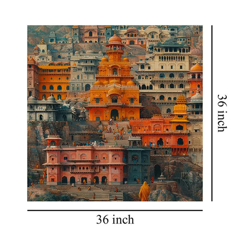Bright City Architecture Wall Painting media 8
