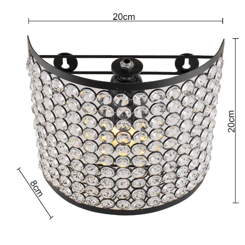 Novalie Crystal Wall Lamp - Black media 5