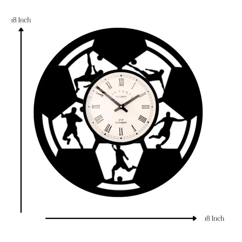 Stellaro Steel Analog Wall Clock - Black media 7