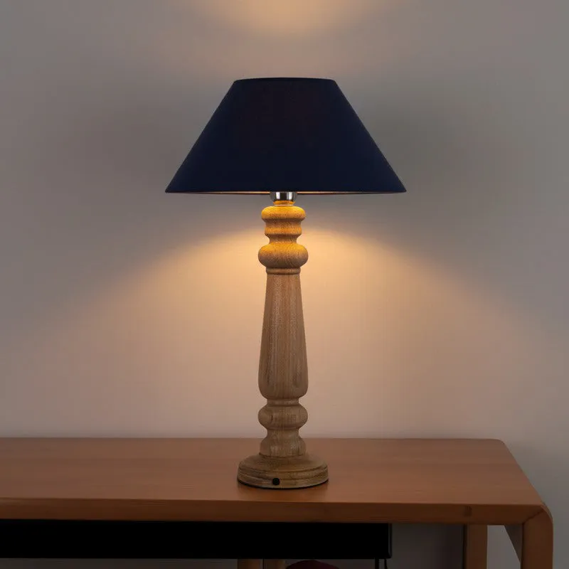 Blissful Beam Fabric Table Lamp - Blue,Brown media 1