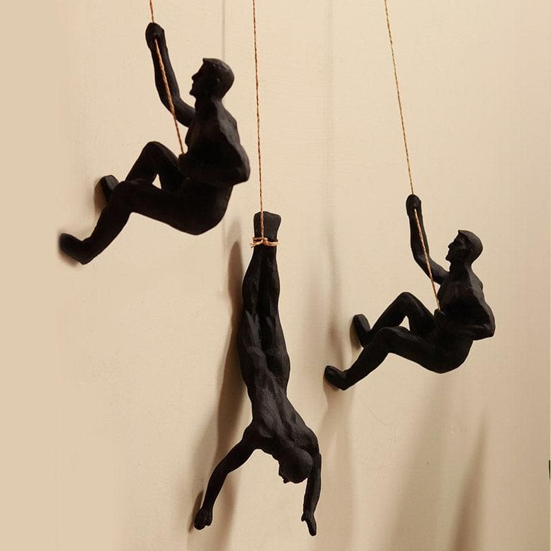 The Alpinist Resin Wall Hanging (Black) - Set Of Three media 6