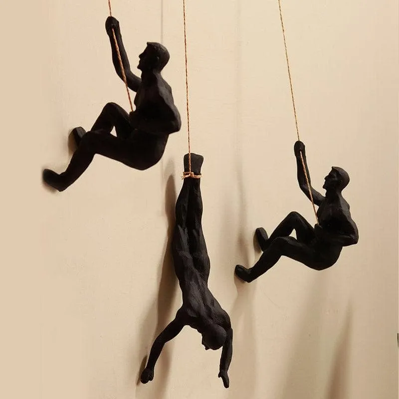The Alpinist Resin Wall Hanging (Black) - Set Of Three media 6