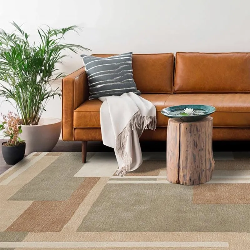 Melantho Hand Tufted Geometric Wool & Nylon Carpet - Green media 8