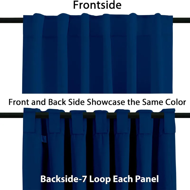 Serein Pleated Curtain Valance (Royal Blue) - Set Of Two media 4