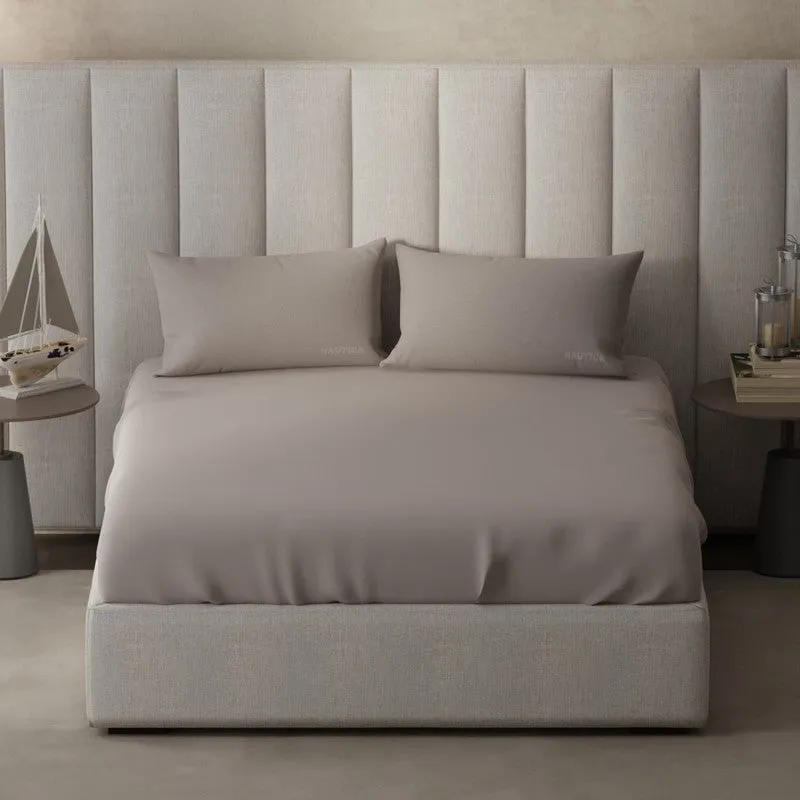 Nautica Cove Accent Solid Cotton Bedsheet (Mauve) - 300 TC media 4