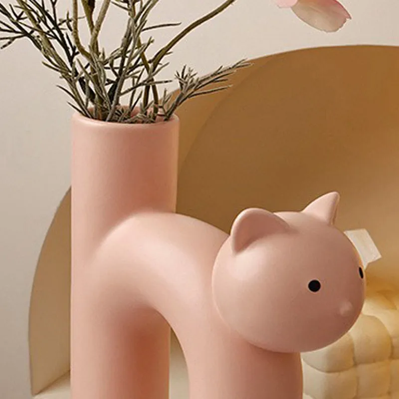 Purrcelain Bloom Porcelain Vase - Soft Pink media 5