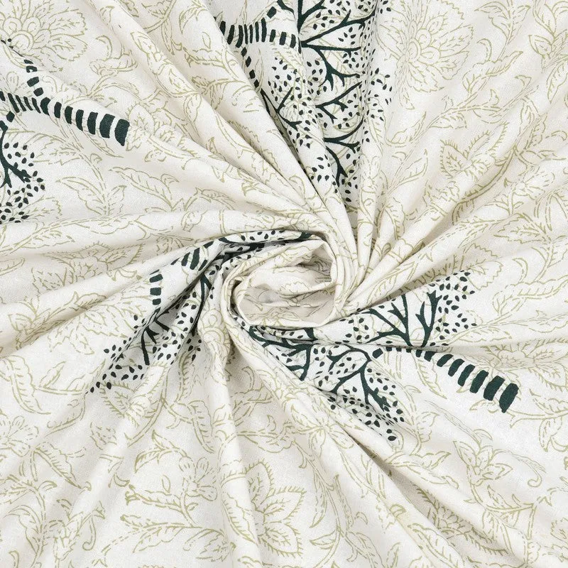 Gridor Cotton Bedsheet (Olive Green,Green) - 240 TC media 5