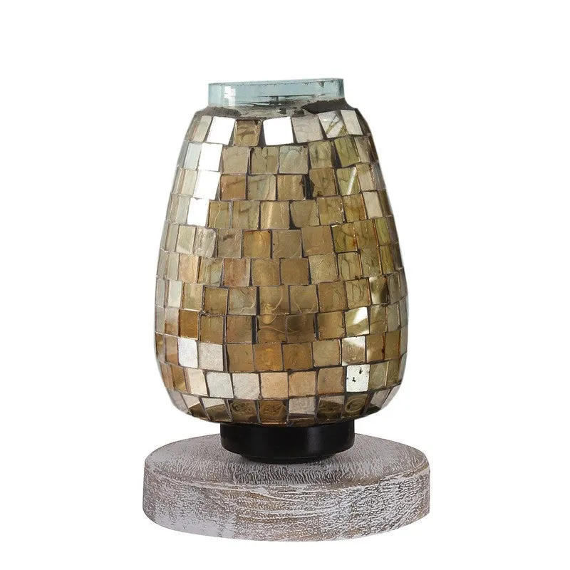 Prismore Mosaic Glass Table Lamp With Wooden Base media 5